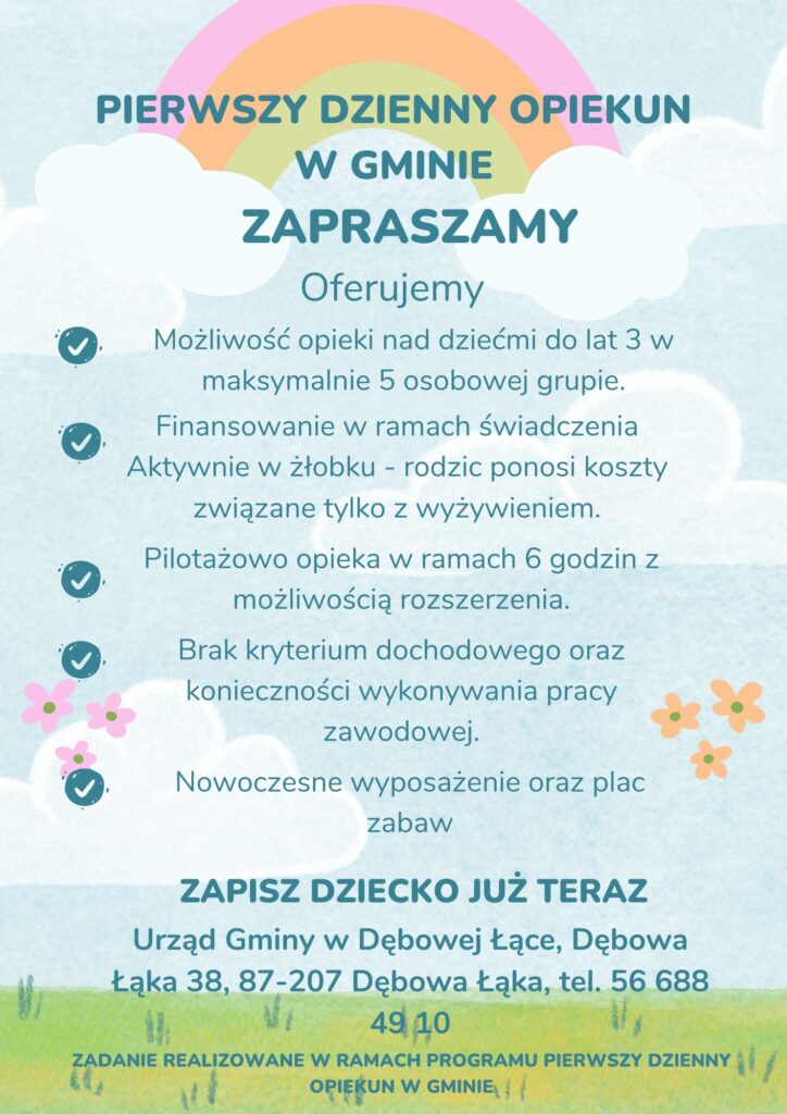 Plakat dzienny opiekun